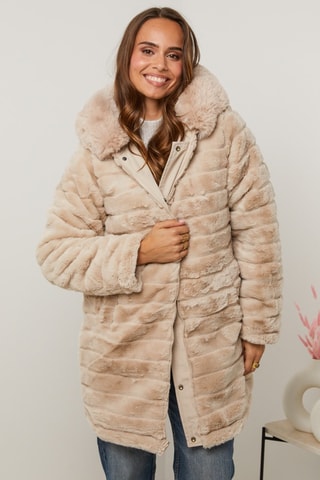 Dubbelzijdige Parka met Capuchon  - Beige