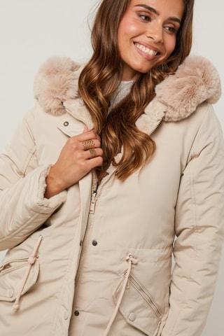 Dubbelzijdige Parka met Capuchon  - Beige