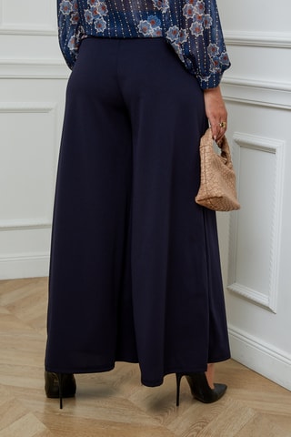 Broek Wide Legs - Marineblauw