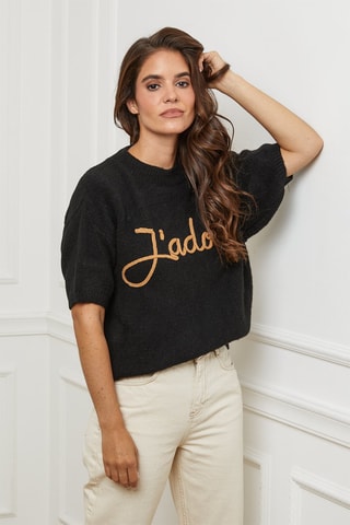 Trui  - Zwart en beige