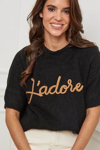 Trui  - Zwart en beige