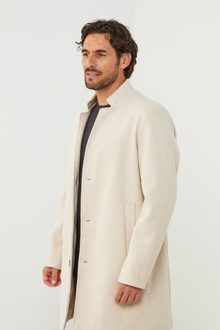 Manteau droit  - Beige