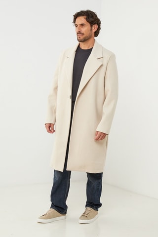 Manteau droit  - Beige