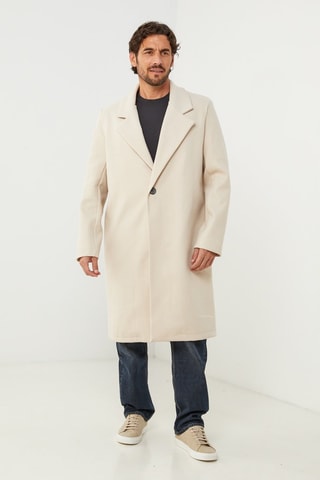 Manteau droit  - Beige