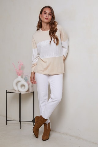 Trui  - Wit en beige