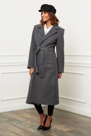 Manteau long droit  - Anthracite