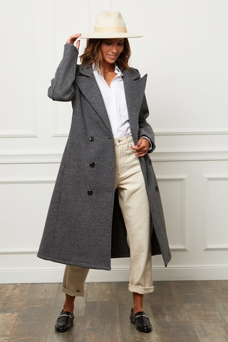 Manteau long droit  - Anthracite