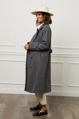 Manteau long droit  - Anthracite