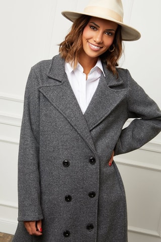 Manteau long droit  - Anthracite