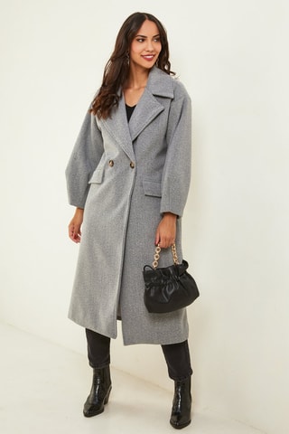 Manteau long loose - Gris