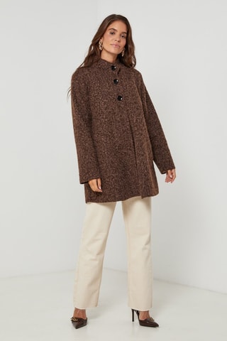 Manteau  trapèze - Marron