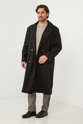 Manteau droit  - Noir
