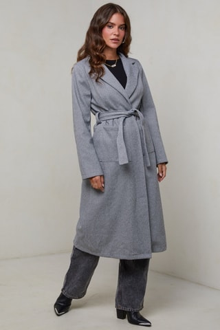 Manteau droit  - Gris