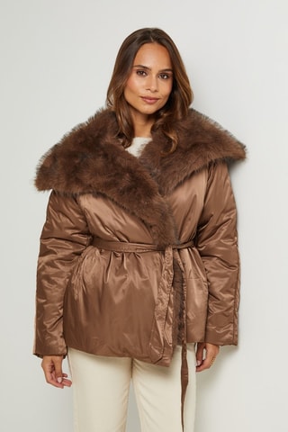 Gewatteerde Jas  - Bruin