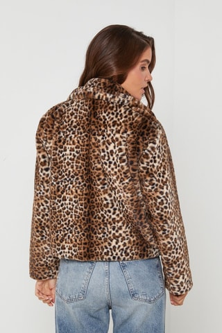 Veste droite  - Noir, beige et marron