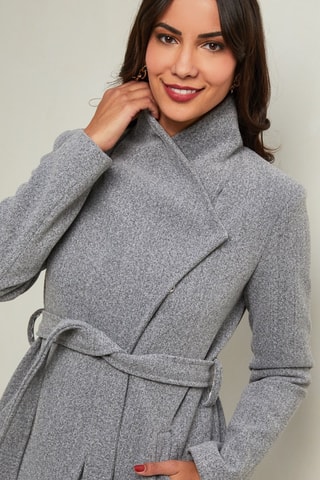 Manteau droit  - Gris