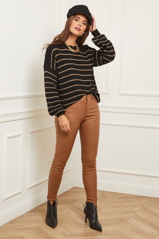 Trui  - Zwart en beige