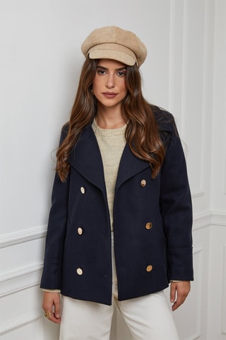 Manteau droit  - Bleu marine