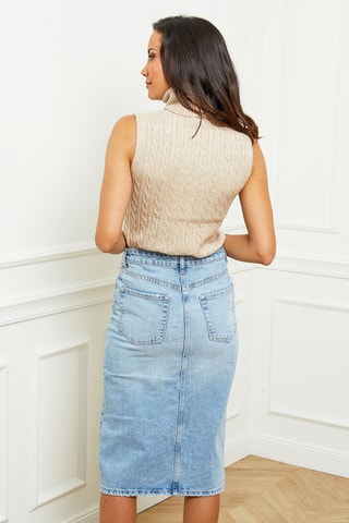 Mouwloze Trui  - Wit