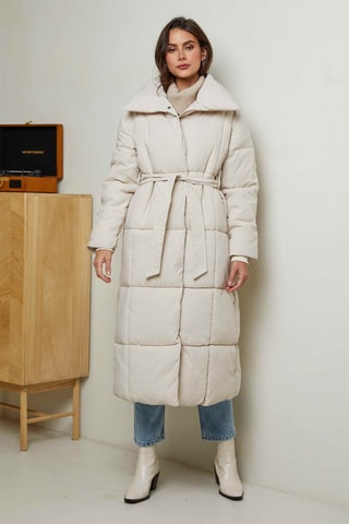 Gewatteerde Jas  - Ecru
