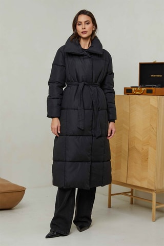 Gewatteerde Jas  - Zwart