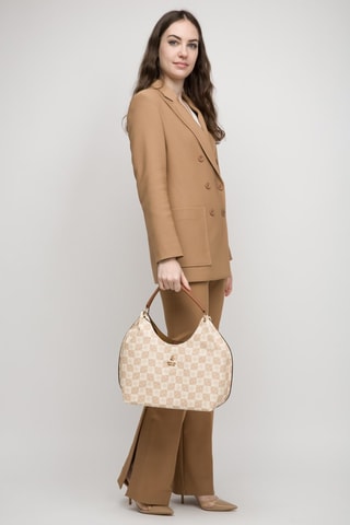 Sac porté épaule - Beige et marron