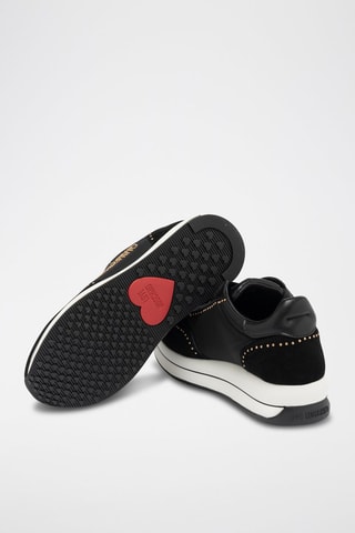 Baskets plateformes en cuir - Noir