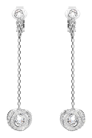 Pendientes con cristales Swarovski Generation - Blanco y plateado