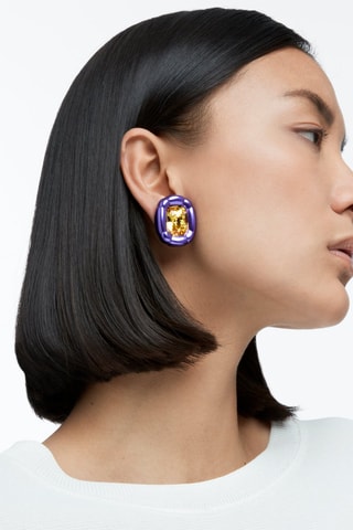 Orecchini con cristalli Swarovski Dulcis - Viola e giallo