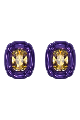 Orecchini con cristalli Swarovski Dulcis - Viola e giallo