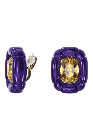 Orecchini con cristalli Swarovski Dulcis - Viola e giallo