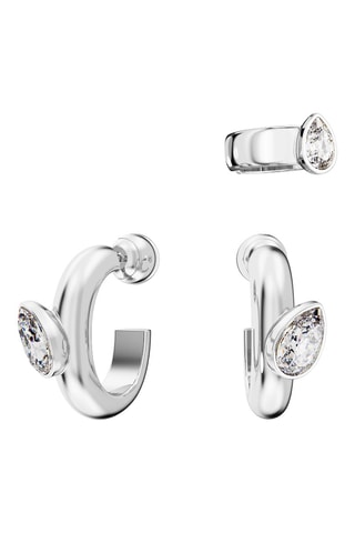 Orecchini ed ear cuff con cristalli Swarovski - Bianco