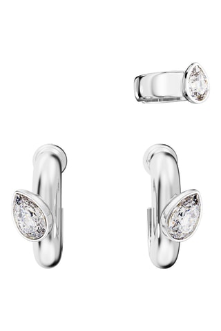 Orecchini ed ear cuff con cristalli Swarovski - Bianco