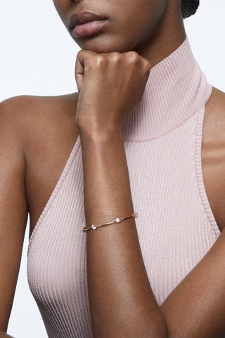 Pulsera con cristales Swarovski - Chapado en oro rosa