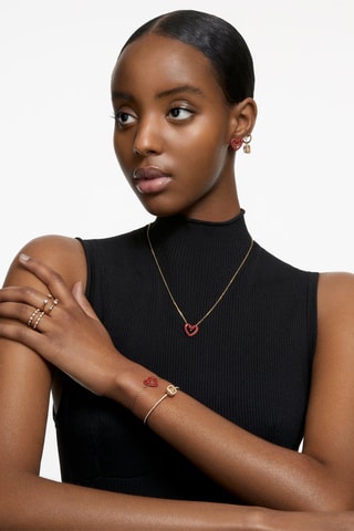 Pulsera con cristales Swarovski Una - Chapado en oro amarillo