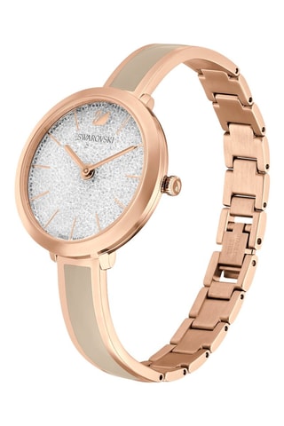 Orologio al quarzo placcato oro rosa con cristalli Swarovski