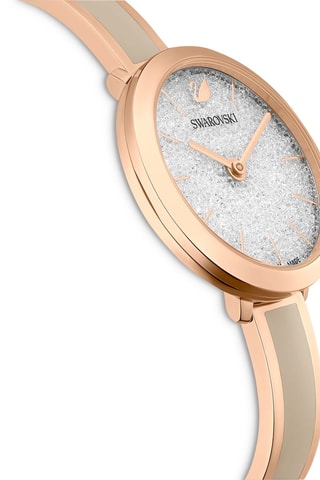 Orologio al quarzo placcato oro rosa con cristalli Swarovski