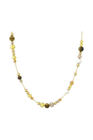 Collana con cristalli Swarovski Somnia - Placcato oro giallo e occhi di tigre