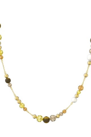 Collana con cristalli Swarovski Somnia - Placcato oro giallo e occhi di tigre