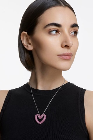 Ciondolo con cristalli Swarovski Una - Rosa e argentato