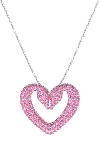 Ciondolo con cristalli Swarovski Una - Rosa e argentato