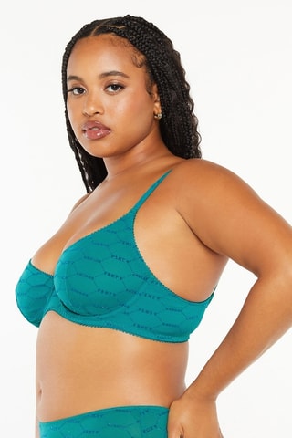 Soutien-gorge ampliforme Flocked Logo - Vert émeraude