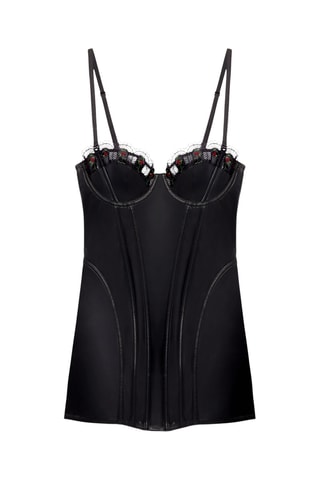 Korset Renaissance Rose - Zwart