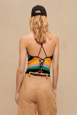 Top en crochet - Noir 