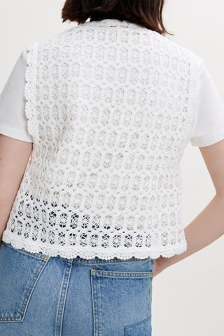 Gilet en dentelle - Blanc