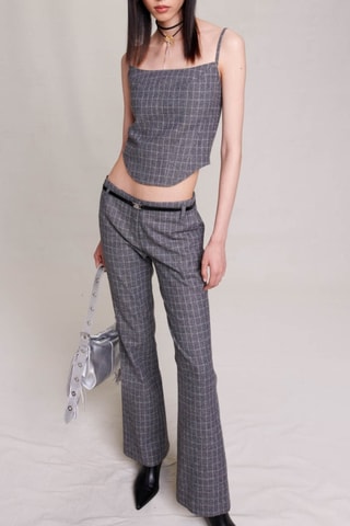 Pantalon flare - Gris