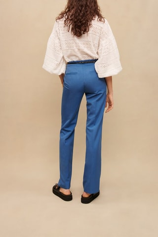 Pantalon taille haute - Bleu cobalt