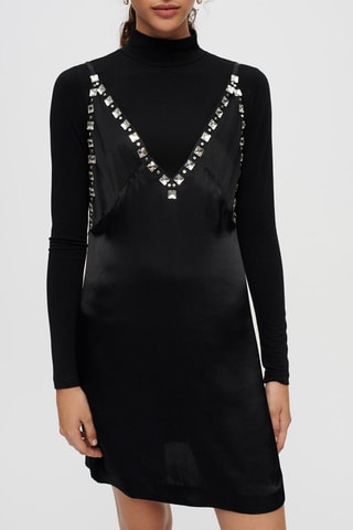 Robe bi-matière - Noir