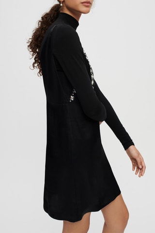 Robe bi-matière - Noir