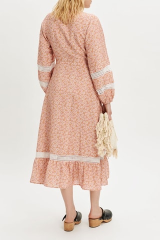 Robe portefeuille en lin - Rose